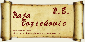 Maja Božičković vizit kartica